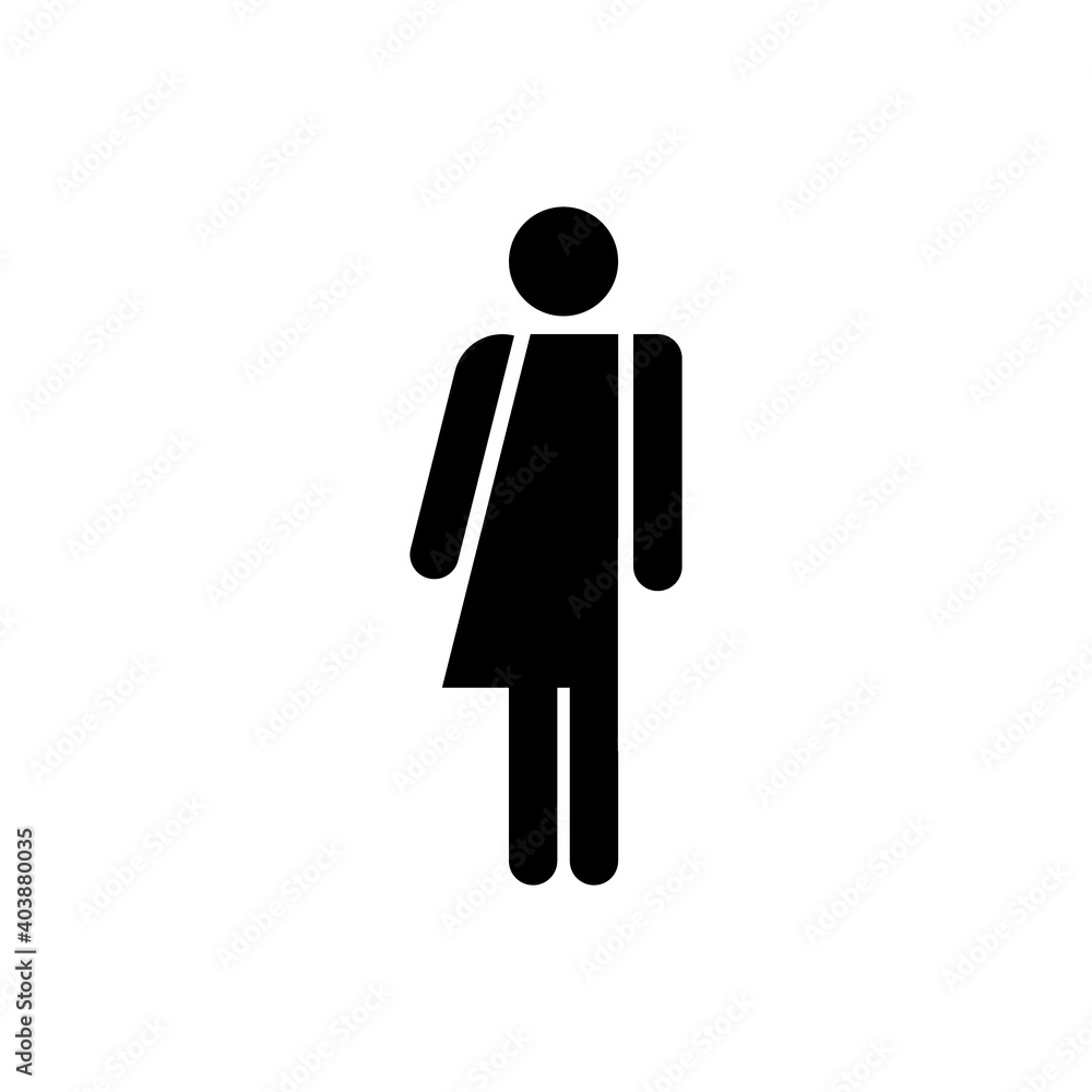Transgender icon. Vector unisex toilet symbol. LGBT sign for restroom. Trans WC pictogram for bathroom Transgender icon. Vector unisex toilet symbol. LGBT sign for restroom. Trans WC pictogram for bathroom