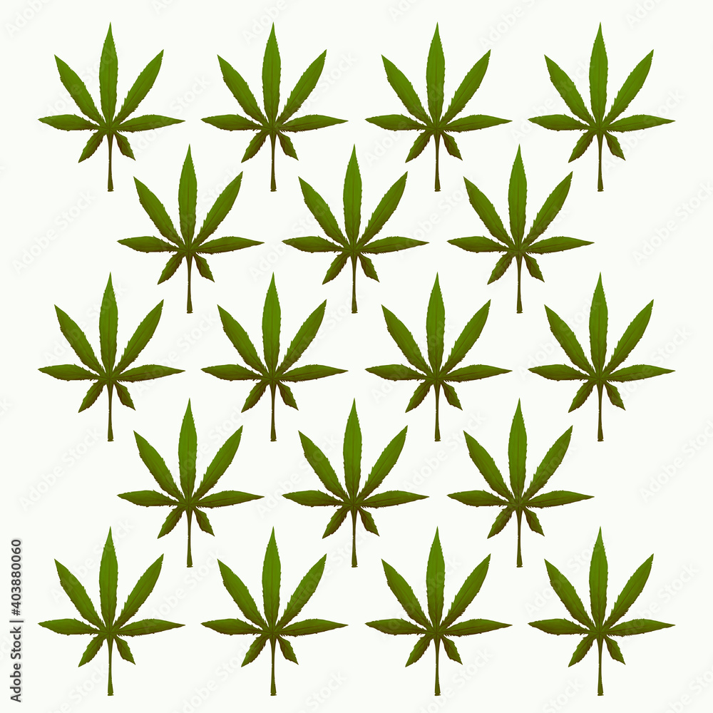 Naklejka premium Cannabis leaf art illustration wallpaper texture background design card icon