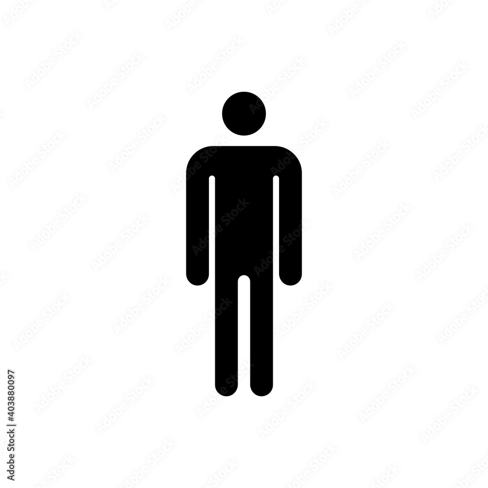 Man icon. Male sign for restroom. Boy WC pictogram for bathroom. Vector toilet symbol Man icon. Male sign for restroom. Boy WC pictogram for bathroom. Vector toilet symbol