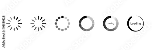Spinners loading icon.Reload vector illustration.