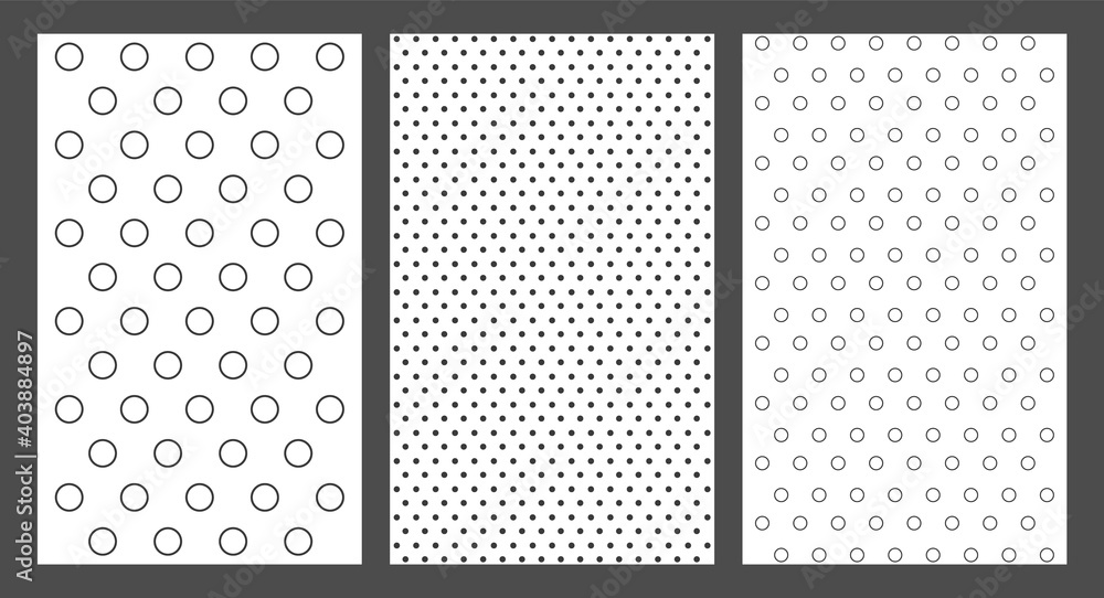 Set geometric seamless patterns with nice elements, design for decoration, wrapping paper, print, fabric or textile, stylish collection,  black and white, lovely cards, flat design,vector illustration