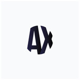 AX or XA logo and monogram for a branding. AX or XA letters logo style. Company logo branding concept