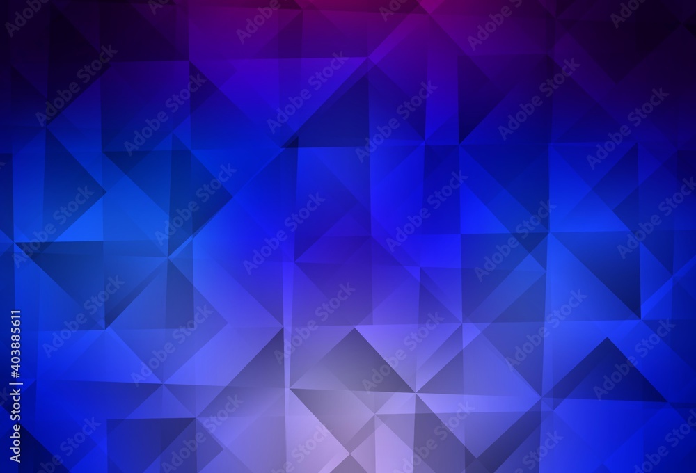 Dark Pink, Blue vector abstract polygonal pattern.