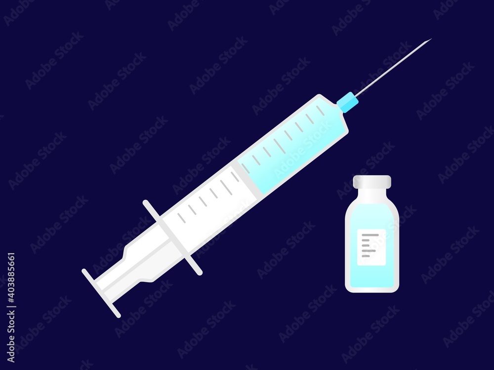 Syringe with vaccine vector clipart. Two step blue vaccination with glass vial of drug immunization. Anti coronavirus vaccination with persistent immunity. Syringe with vaccine vector clipart. Two step blue vaccination with glass vial of drug immunization. Anti coronavirus vaccination with persistent immunity.
