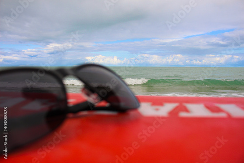 Sunglasses and beach, Porto Seguro beach