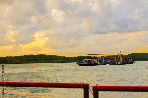 Boats in the sea, Porto Seguro beach