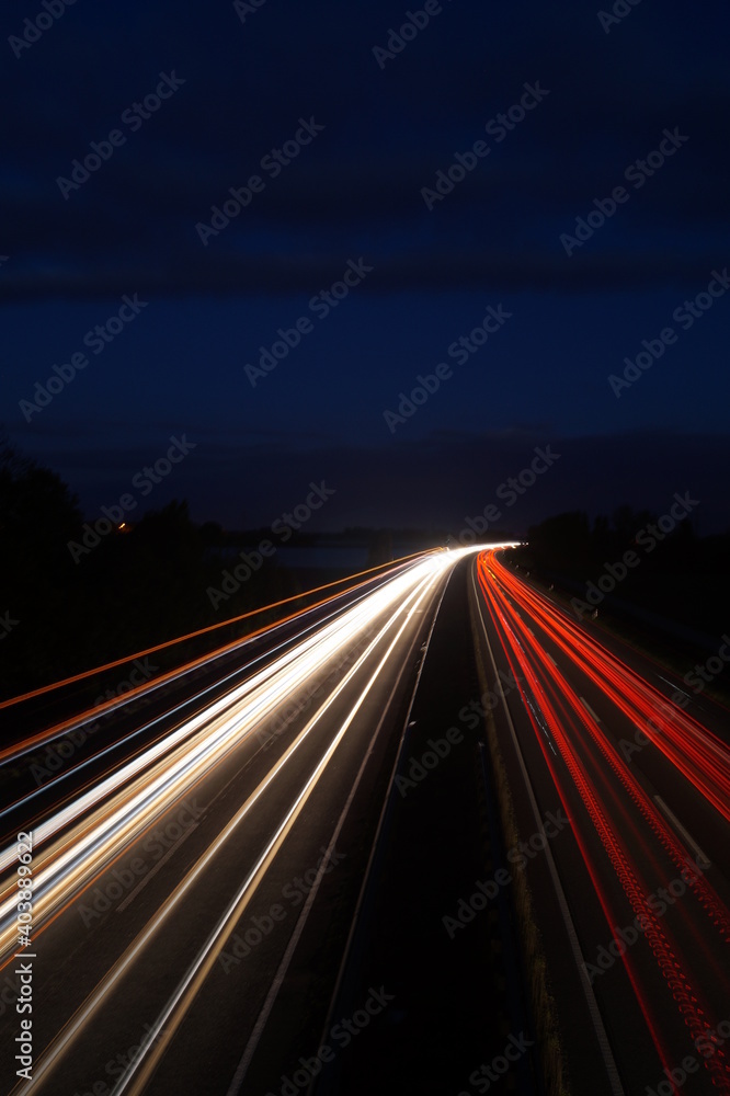 Night Highway Germany Motorway Freeway at night
