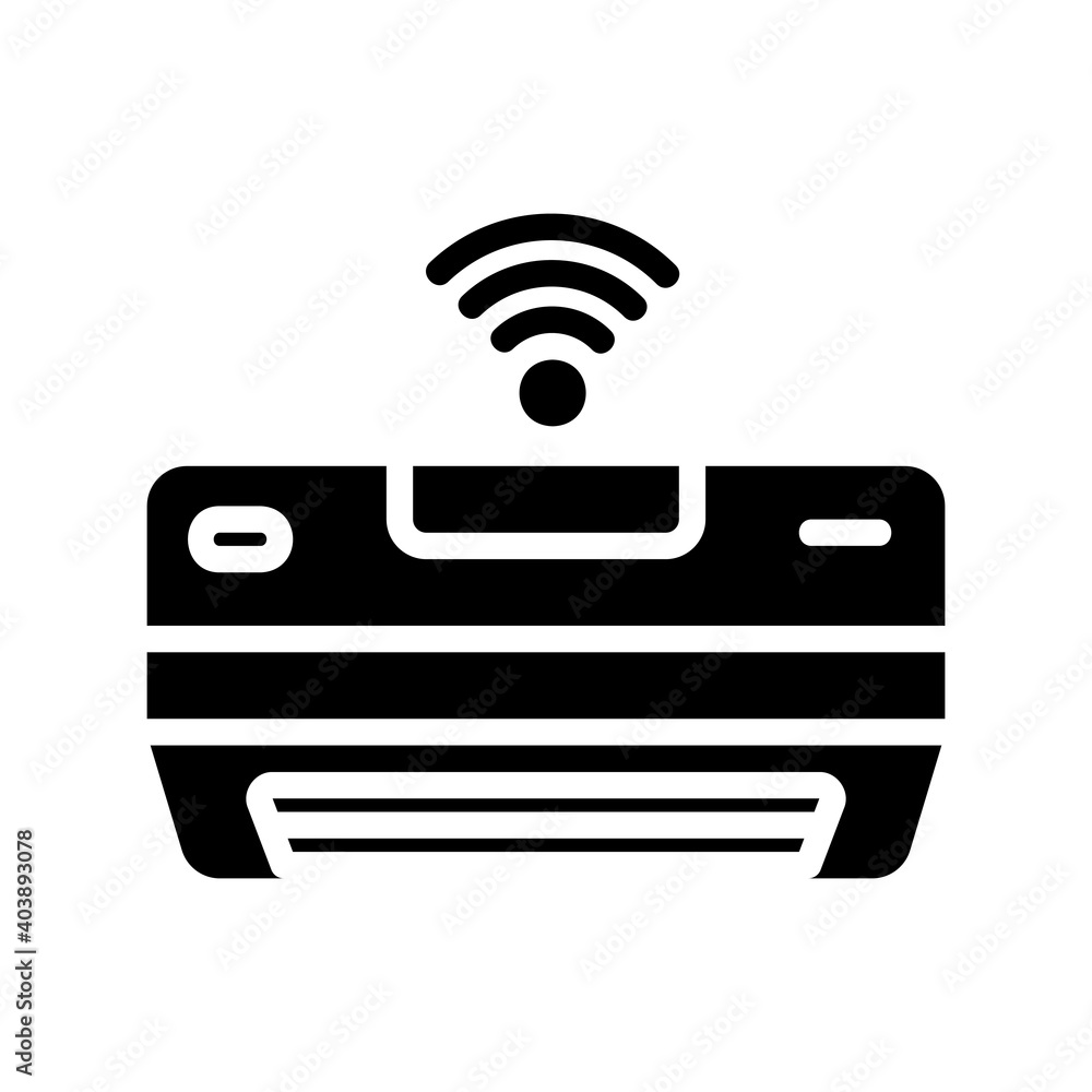 Air Conditioner icon vector illustration in solid style about internet of things for any projects Air Conditioner icon vector illustration in solid style about internet of things for any projects
