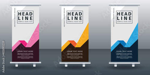 Roll up banner set design template design. Modern Design. Geometric Banner Vector illustration