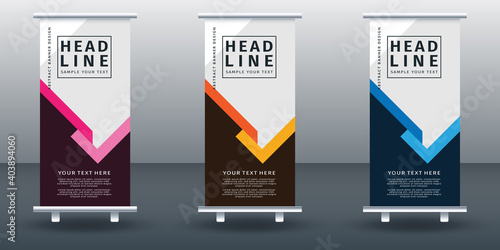 Roll up banner set design template design. Modern Design. Geometric Banner Vector illustration