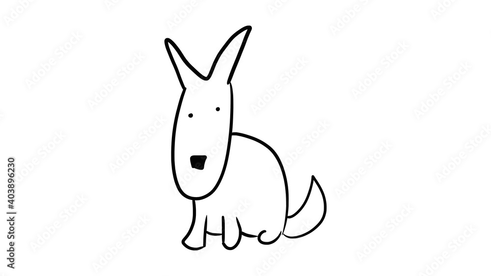 Funny dog line art cartoon style kids book design Funny dog line art cartoon style kids book design