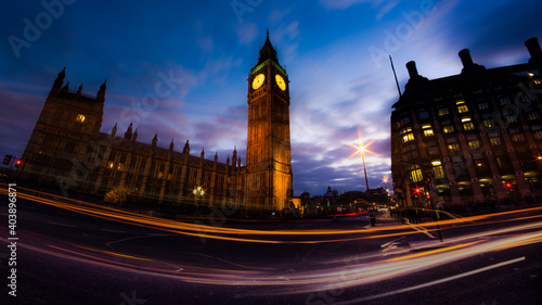 big ben at night in london UK