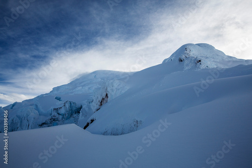 Climbing views from the slopes of Antisana, a volcano in Ecuador.