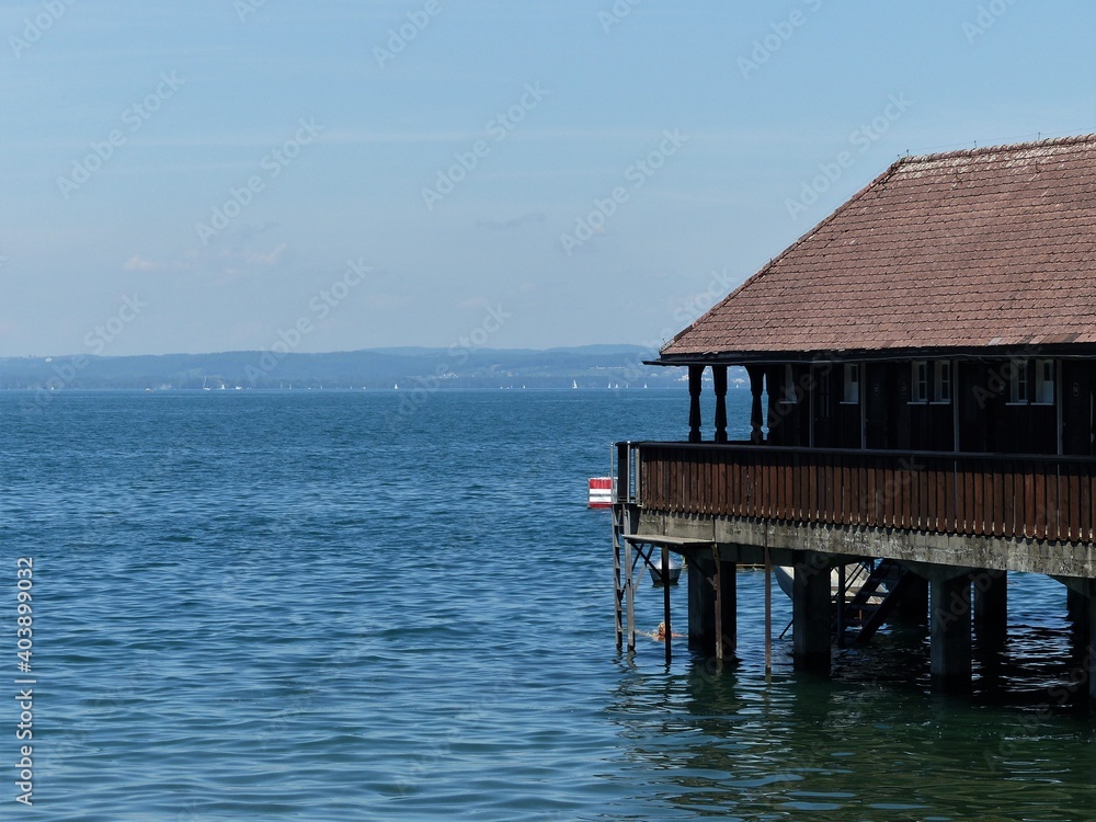 Altes Badehaus in Rorschach am Bodensee / Schweiz Altes Badehaus in Rorschach am Bodensee / Schweiz