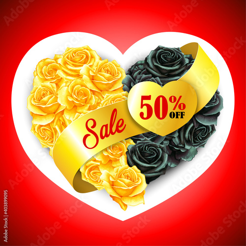Elegant watercolor heart rose pillow black friday valentine sale