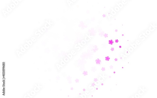 Light Pink vector abstract background with flowers.