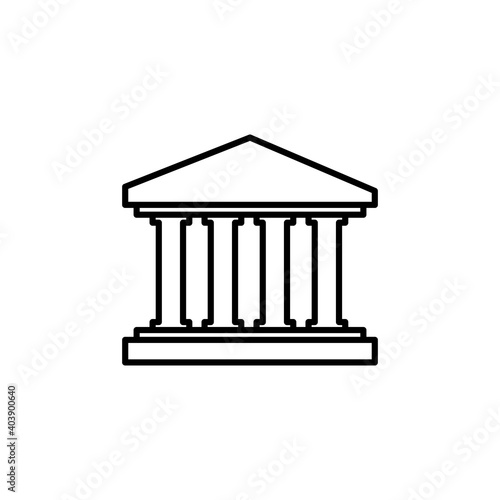 Bank icon vector. bank vector icon, museum, university