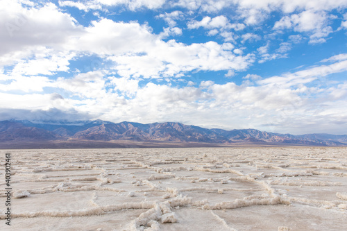 Badwater Basin Salt Flats in Death Valley