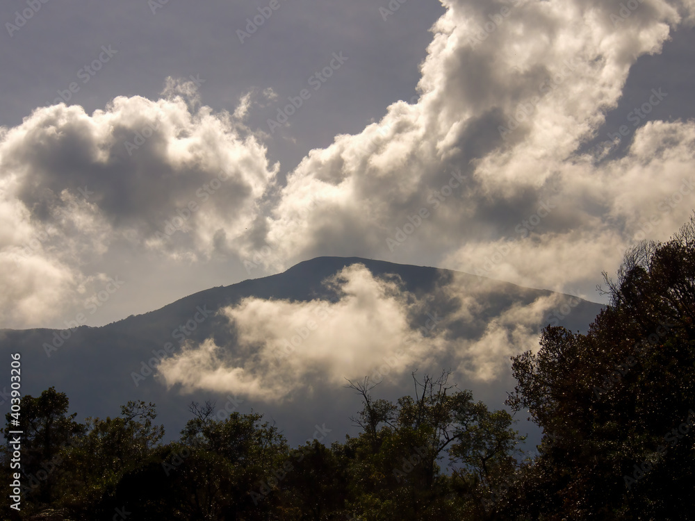 The central Andean range of Colombia covered with low clouds in the morning, near the colonial town of Villa de Leyva. The central Andean range of Colombia covered with low clouds in the morning, near the colonial town of Villa de Leyva.