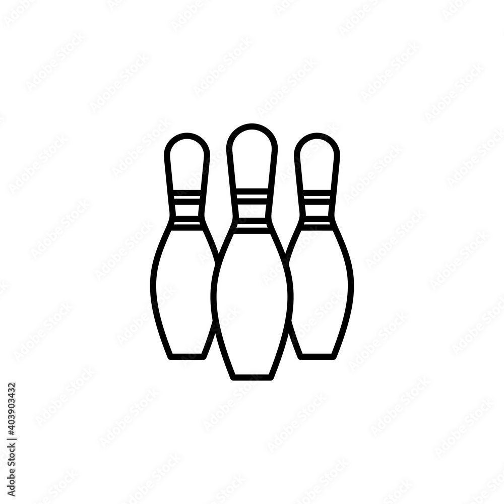 Bowling icon vector. bowling ball and pin icon. bowling pins Bowling icon vector. bowling ball and pin icon. bowling pins