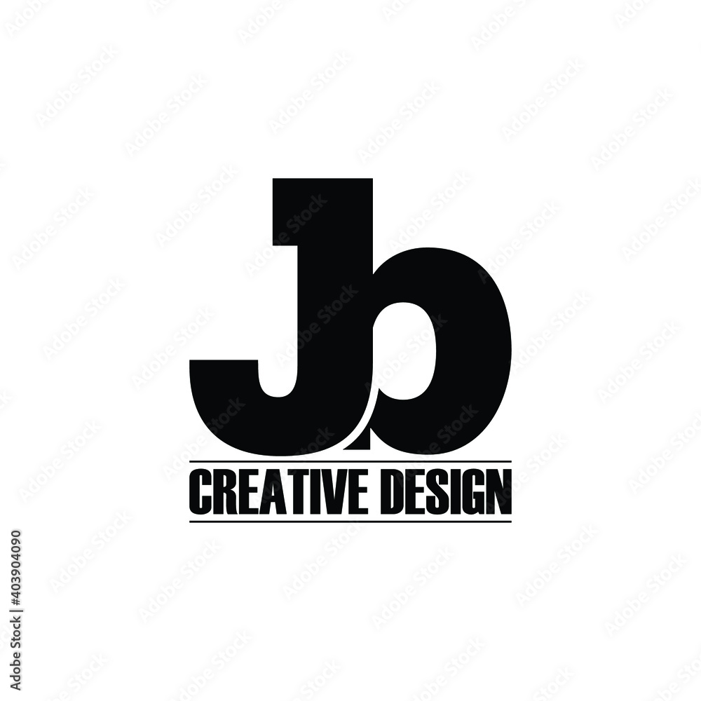Letter JB simple logo design vector Letter JB simple logo design vector