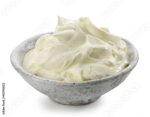 bowl of whipped cream cheese