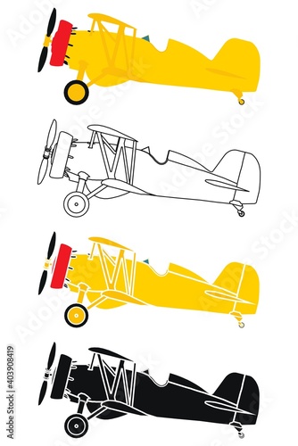 P12 airplane in right view