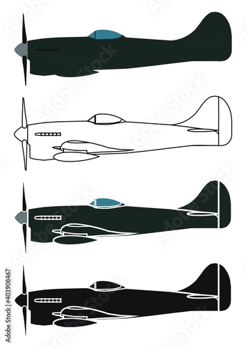 Hawker Tempest in right view