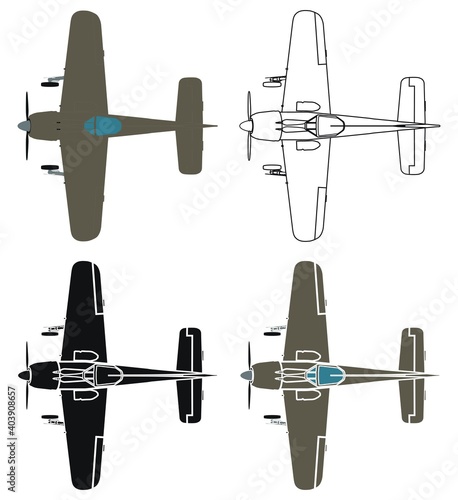 Focke 190 in top view