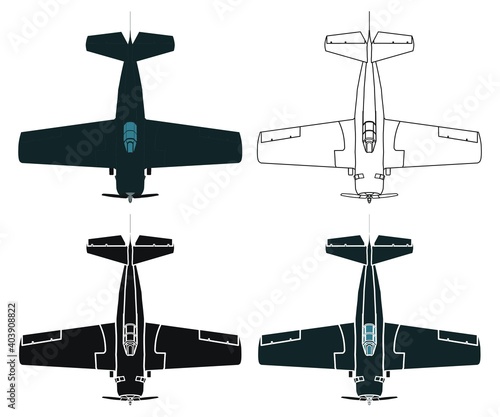 F4 Wildcat in top view
