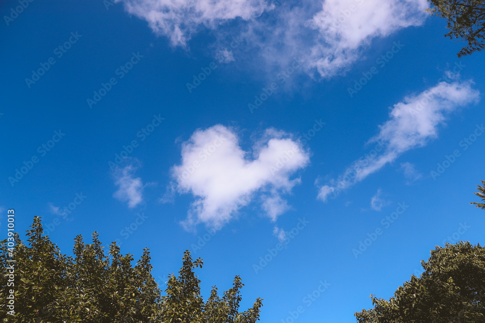 Heart shaped cloud in the sky | Hawaii landscape Heart shaped cloud in the sky | Hawaii landscape