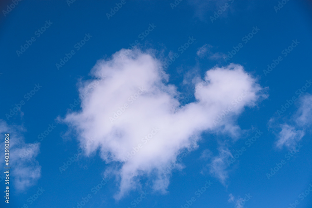 Heart shaped cloud in the sky | Hawaii landscape Heart shaped cloud in the sky | Hawaii landscape