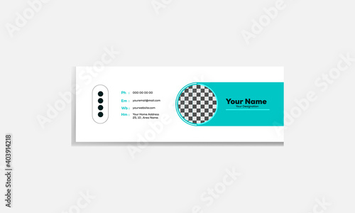 Template of electronic signature for professional email