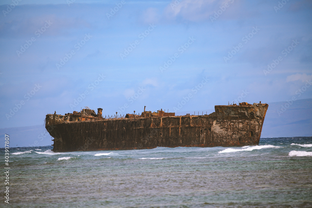 Shipwreck Beach,kaiolohia, Lanai island, Hawaii Shipwreck Beach,kaiolohia, Lanai island, Hawaii