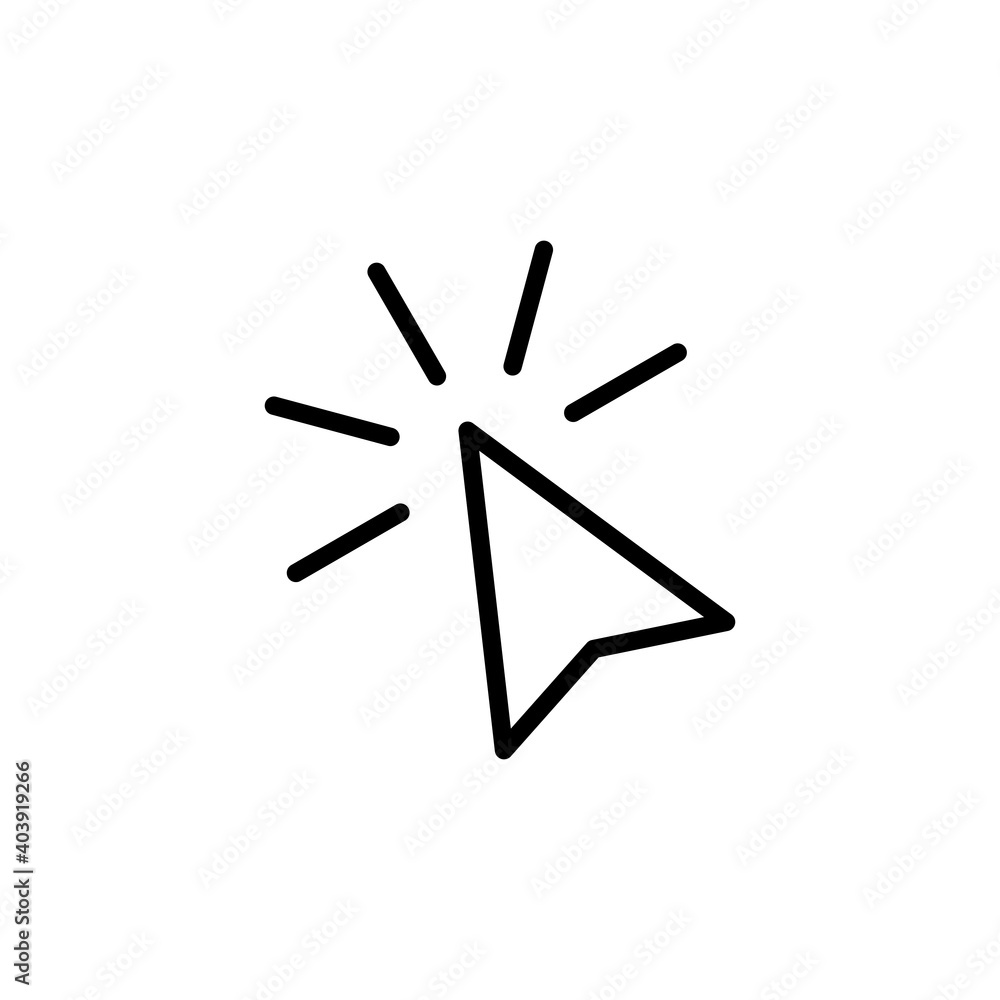 Click icon vector. pointer arrow icon. cursor icon vector