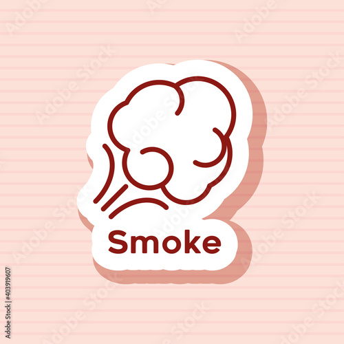 Smoke cartoon illustration for child's game