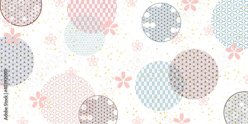 桜　春　和紙　背景