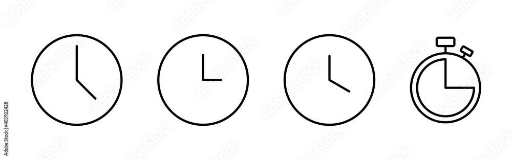 Clock icon vector. Time icon vector. watch icon symbol Clock icon vector. Time icon vector. watch icon symbol