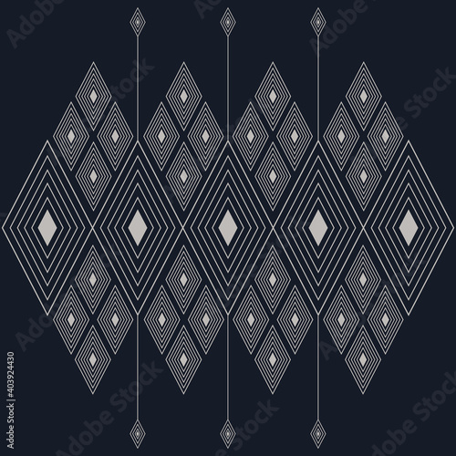 Wallpaper Mural geometric folklore ornament pattern. tribal ethnic and motifs texture striped. retro embroidery style. design for background, wallpaper, decor, clothing, cover, curtain. vector illustration. Torontodigital.ca