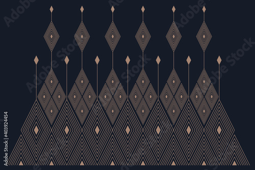 Wallpaper Mural geometric folklore ornament pattern. tribal ethnic and motifs texture striped. retro embroidery style. design for background, wallpaper, decor, clothing, cover, curtain. vector illustration. Torontodigital.ca