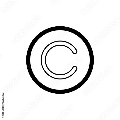 Copyright icon vector. copyright symbols