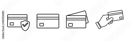 Credit card icon vector. Credit card payment icon vector