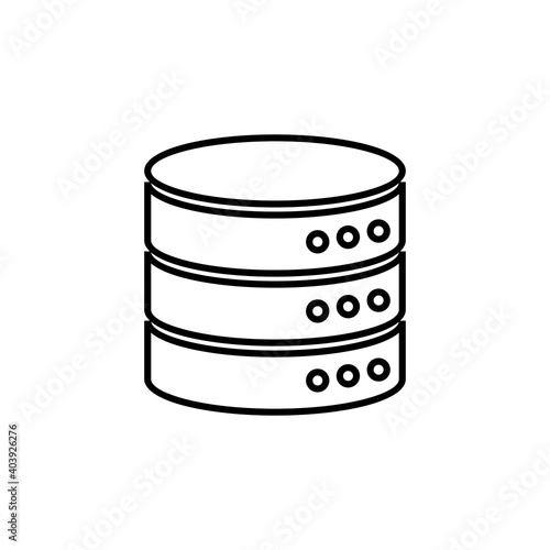 Database icon vector. database vector icon