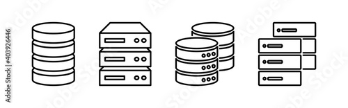 Database icon vector. database vector icon