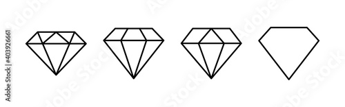 Diamond icon vector. diamond gems vector icon.