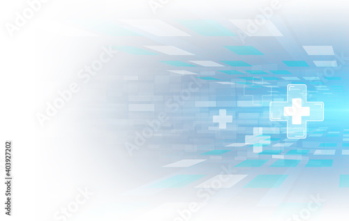 health care and science icon pattern medical innovation concept background vector design.