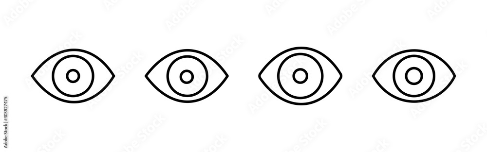 Eye icon vector. Eye vector icon. Look and Vision icon. Eye icon vector. Eye vector icon. Look and Vision icon.