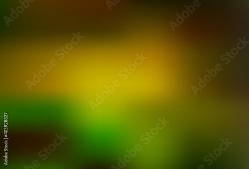 Dark Green, Yellow vector glossy abstract background.