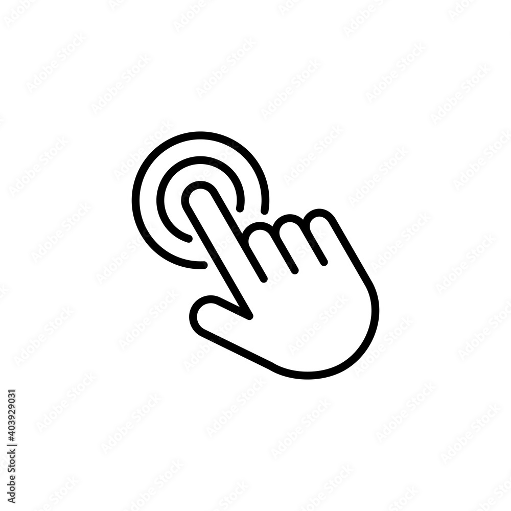 Hand click icon vector. pointer icon vector. hand cursor icon vector Hand click icon vector. pointer icon vector. hand cursor icon vector