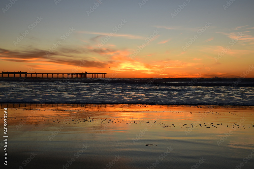 sunset on the Ocean Beach, San Diego sunset on the Ocean Beach, San Diego
